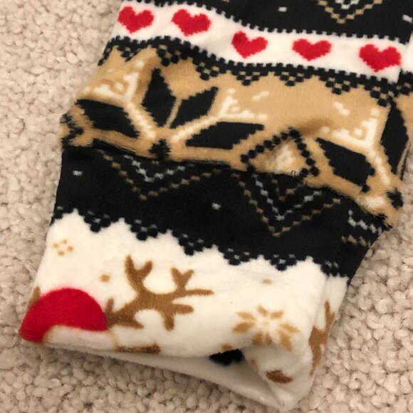 No Boundaries Women's Christmas Reindeer Plush Pullover Hoodie - Picture 7 of 14